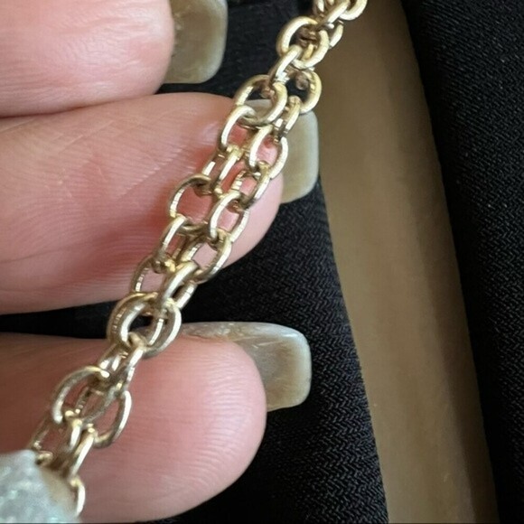 Premier Designs CZ Mother of Pearl Necklace Toggle Clasp - Picture 6 of 8